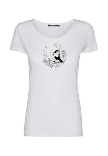 T-shirt Femme Coton Bio Bird Circle White
